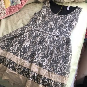 Lace, lined mini dress